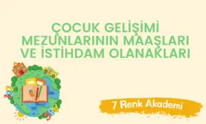 Cocuk Gelisimi Mezunlarinin Maaslari ve Istihdam Olanaklari