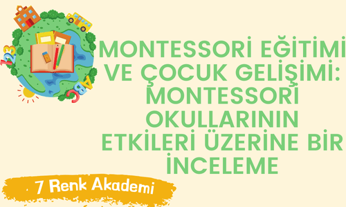 Montessori Eğitimi ve Çocuk Gelişimi: Montessori Okullarının Etkileri Üzerine Bir İnceleme