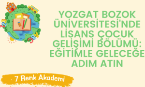 Yozgat Bozok Üniversitesi'nde Lisans Çocuk Gelişimi Bölümü: Eğitimle Geleceğe Adım Atın