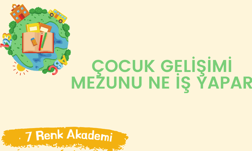 Çocuk Gelişimi Mezunu Ne İş Yapar