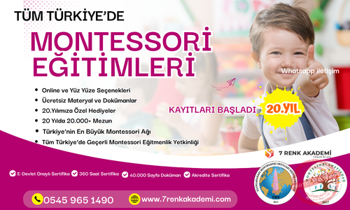 montessori eğitmen eğitimi 2026 +++